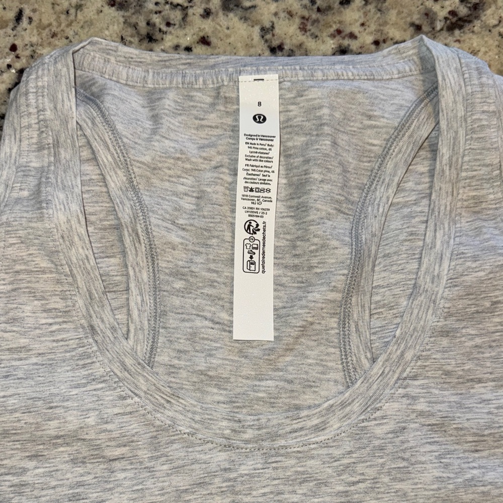 Light Gray Racerback Tank Top - Picture 3 of 8